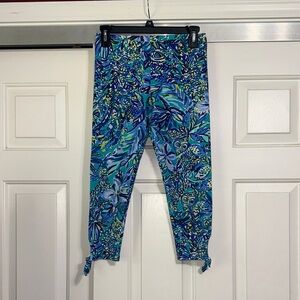 Lilly Pulitzer Blue and Green Patterned Leggings